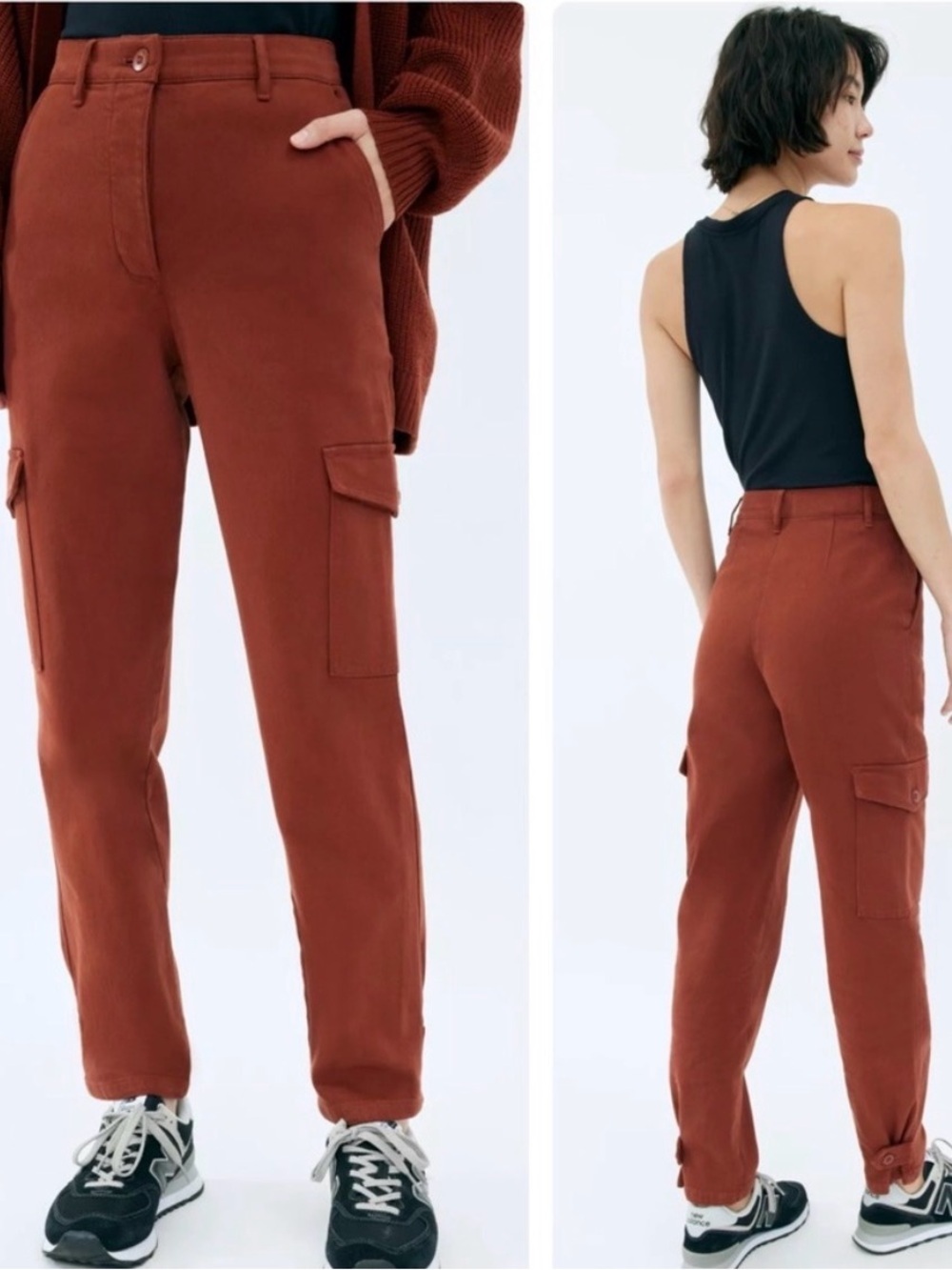 Aritzia Wilfred Free Modern Cargo Pants Rust Copper Size 4
